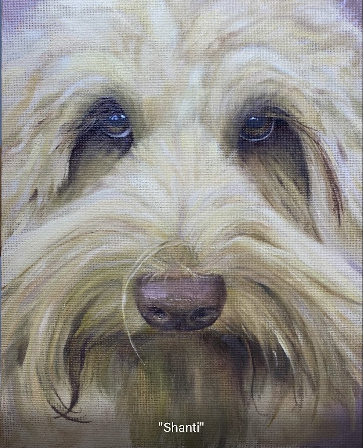 Shanti custom dog portrait